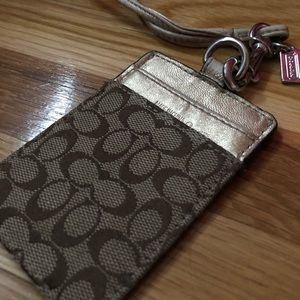 Coach card ID lanyard